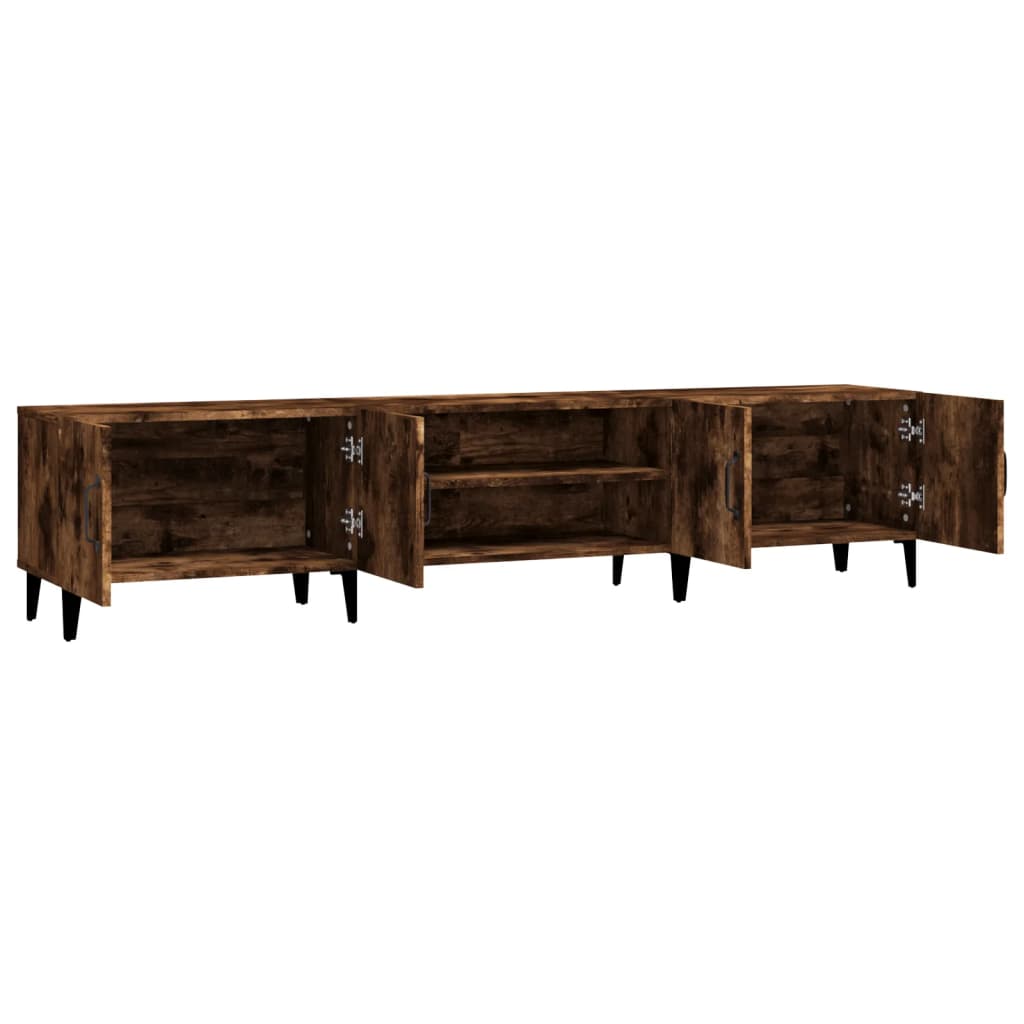 Tv-meubel 180x31,5x40 cm bewerkt hout gerookt eikenkleurig is nu te koop bij PeponiXL, paradijselijk wonen!