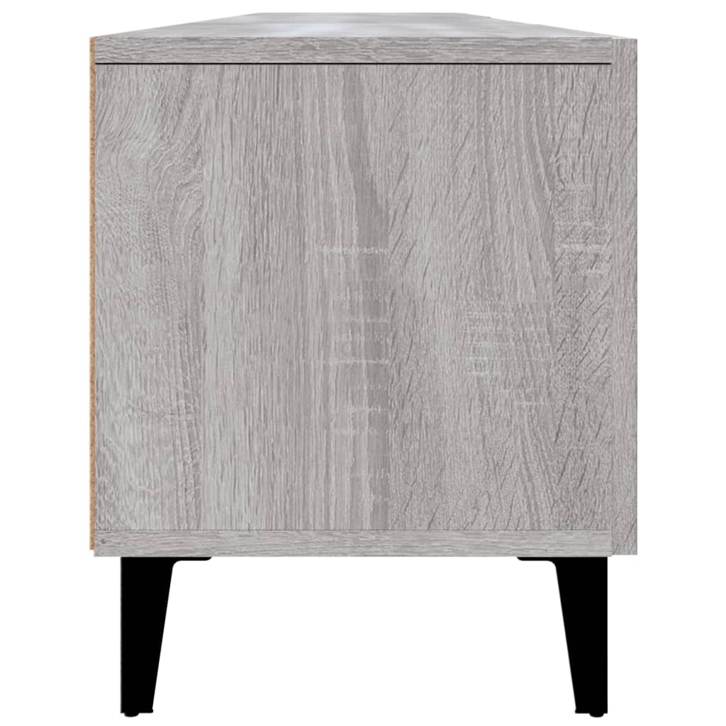 Tv-meubel 180x31,5x40 cm bewerkt hout grijs sonoma eikenkleurig is nu te koop bij PeponiXL, paradijselijk wonen!