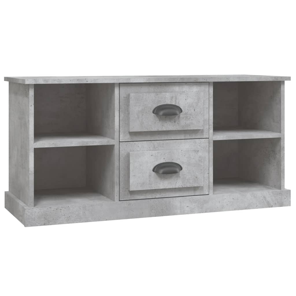 Tv-meubel 99,5x35,5x48 cm bewerkt hout betongrijs is nu te koop bij PeponiXL, paradijselijk wonen!