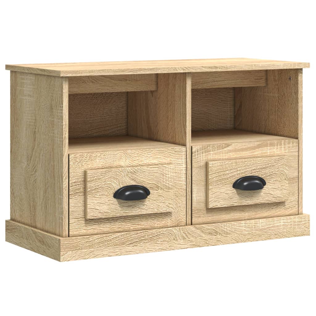 Tv-meubel 80x35x50 cm bewerkt hout sonoma eikenkleurig