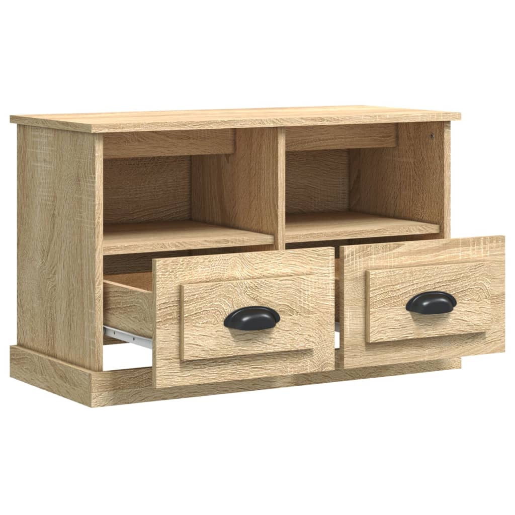 Tv-meubel 80x35x50 cm bewerkt hout sonoma eikenkleurig