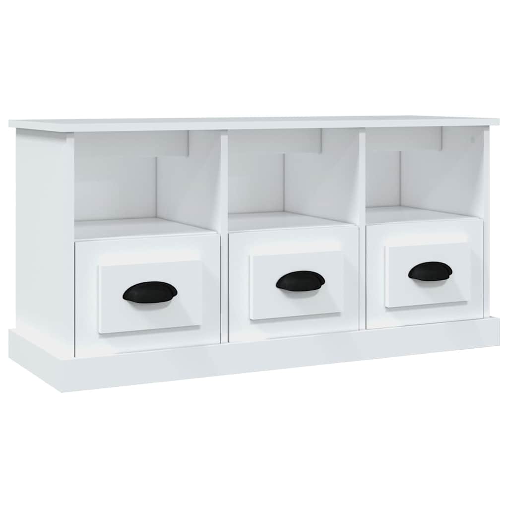 Tv-meubel 100x35x50 cm bewerkt hout wit is nu te koop bij PeponiXL, paradijselijk wonen!