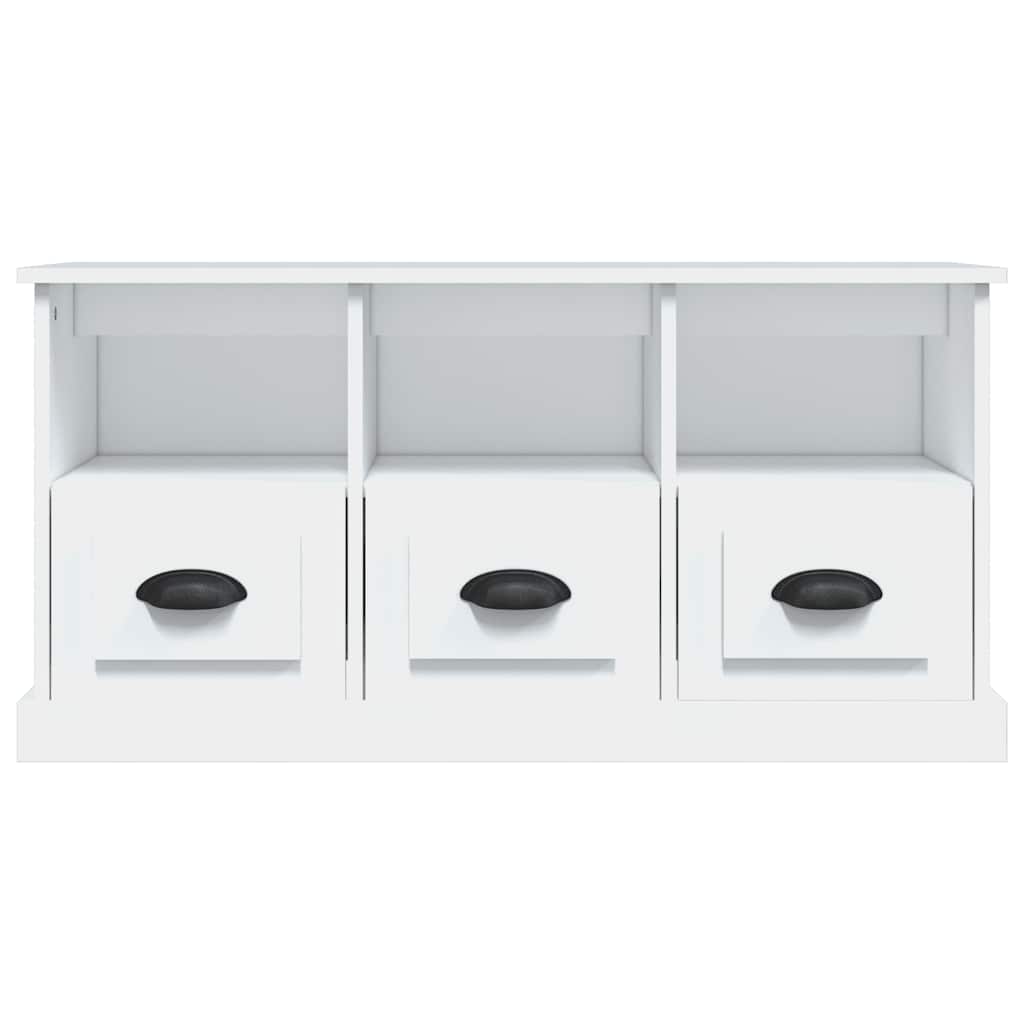 Tv-meubel 100x35x50 cm bewerkt hout wit is nu te koop bij PeponiXL, paradijselijk wonen!