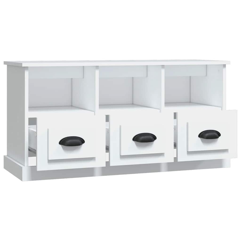 Tv-meubel 100x35x50 cm bewerkt hout wit is nu te koop bij PeponiXL, paradijselijk wonen!