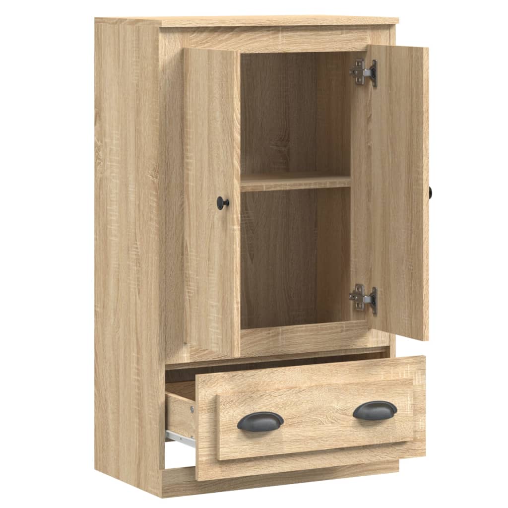 Hoge kast 60x35,5x103,5 cm bewerkt hout sonoma eikenkleurig is nu te koop bij PeponiXL, paradijselijk wonen!