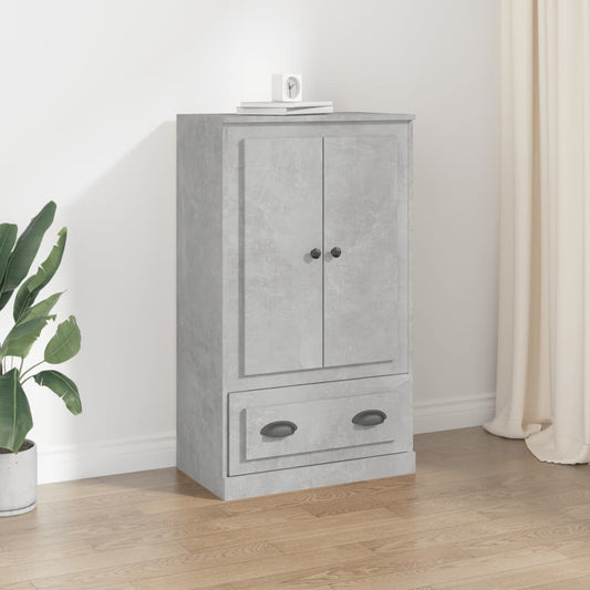 Hoge kast 60x35,5x103,5 cm bewerkt hout betongrijs is nu te koop bij PeponiXL, paradijselijk wonen!