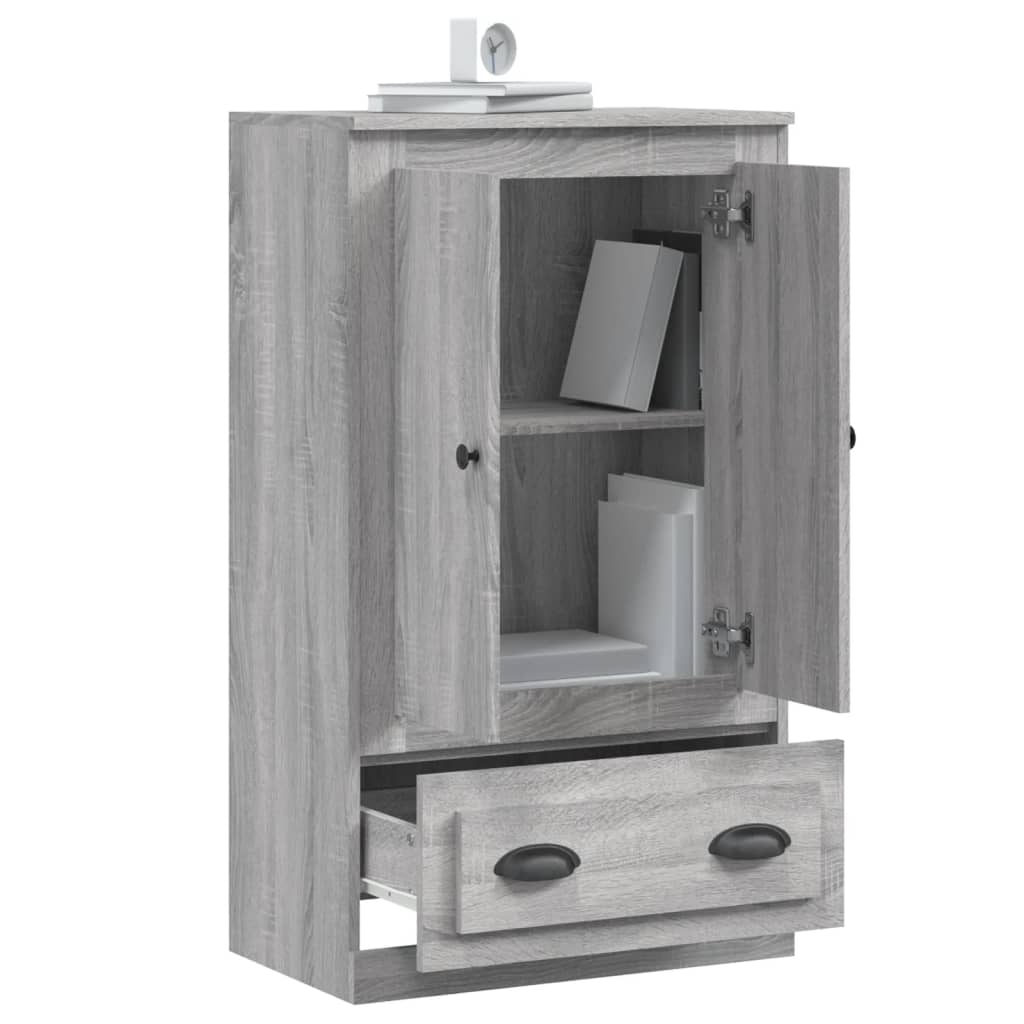 Hoge kast 60x35,5x103,5 cm bewerkt hout grijs sonoma eikenkleur is nu te koop bij PeponiXL, paradijselijk wonen!