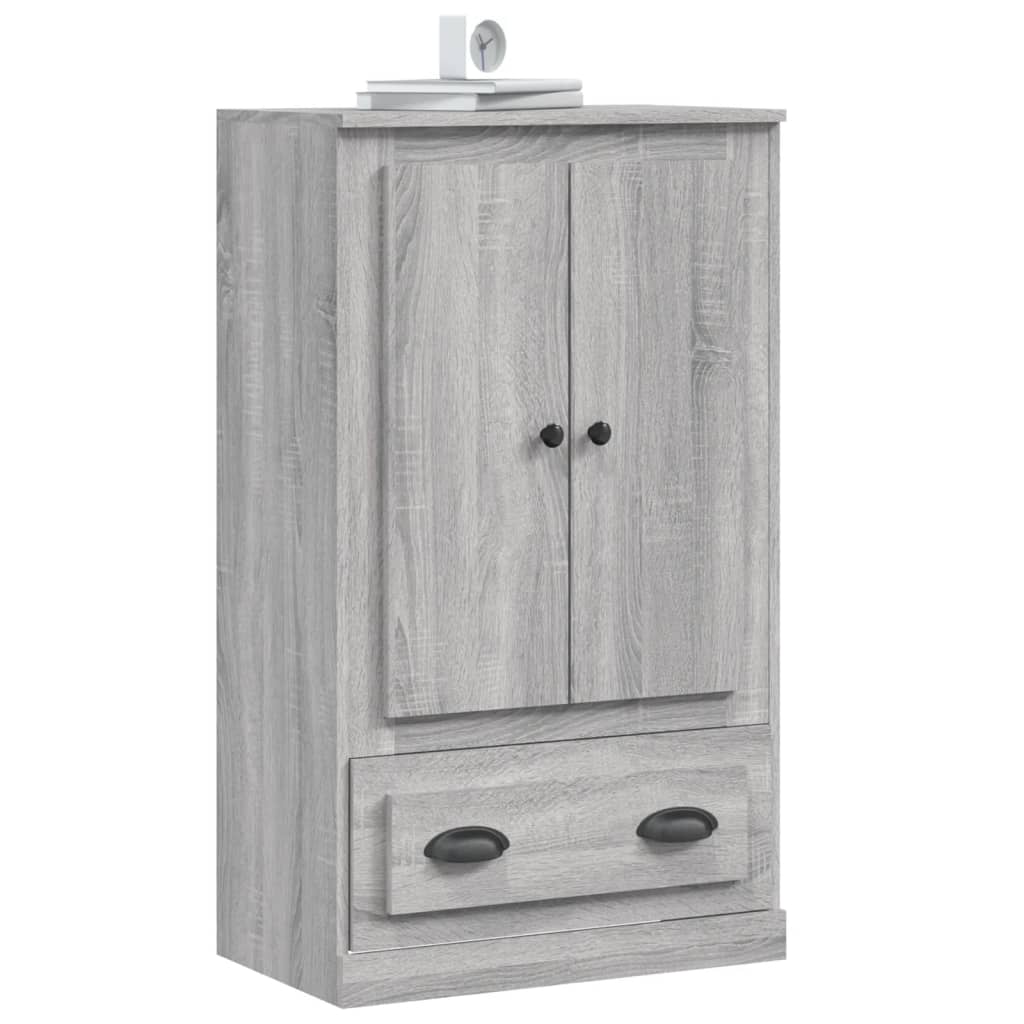 Hoge kast 60x35,5x103,5 cm bewerkt hout grijs sonoma eikenkleur is nu te koop bij PeponiXL, paradijselijk wonen!