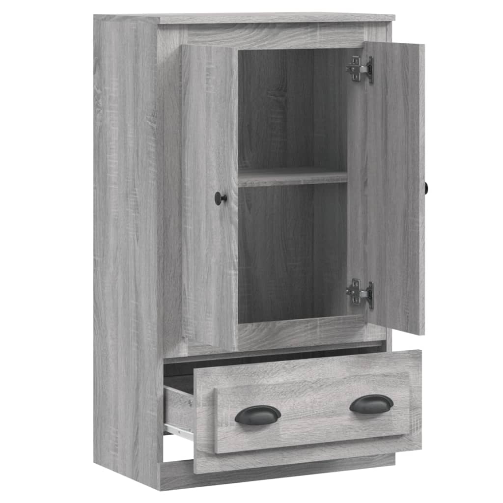 Hoge kast 60x35,5x103,5 cm bewerkt hout grijs sonoma eikenkleur is nu te koop bij PeponiXL, paradijselijk wonen!
