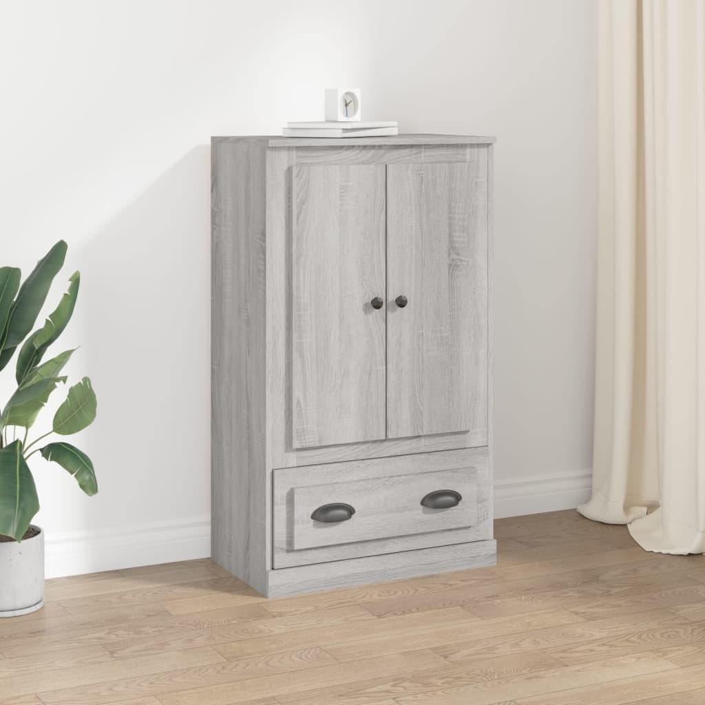 Hoge kast 60x35,5x103,5 cm bewerkt hout grijs sonoma eikenkleur is nu te koop bij PeponiXL, paradijselijk wonen!