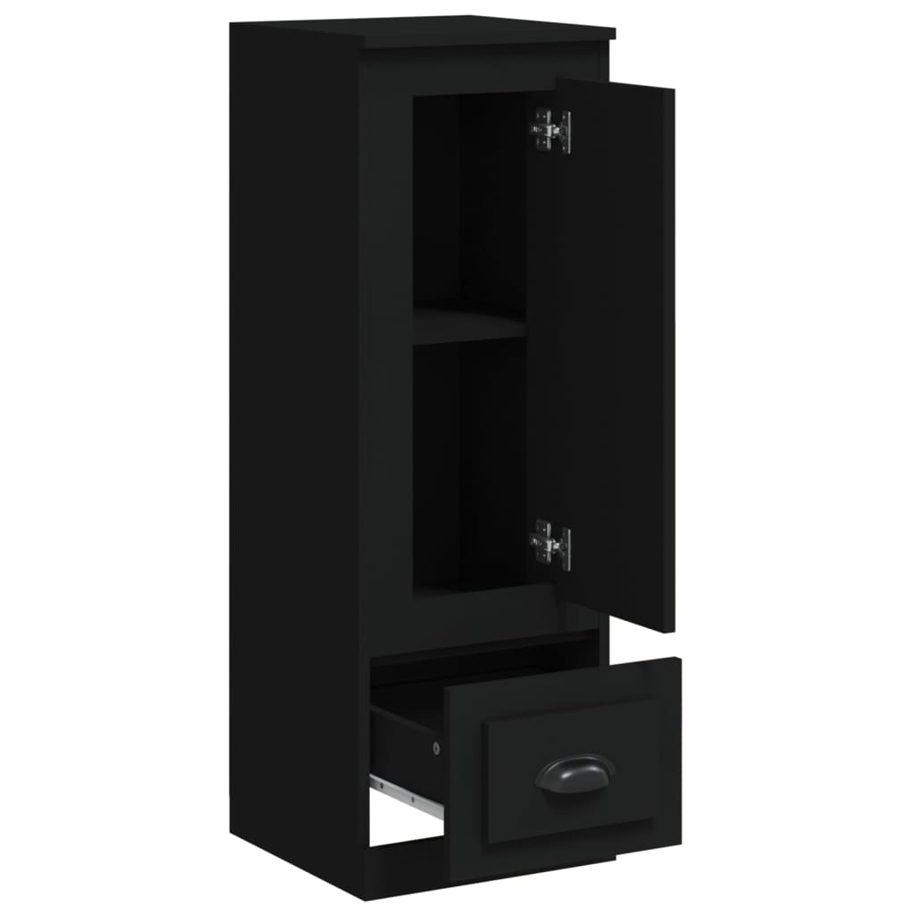 Hoge kast 36x35,5x103,5 cm bewerkt hout zwart is nu te koop bij PeponiXL, paradijselijk wonen!