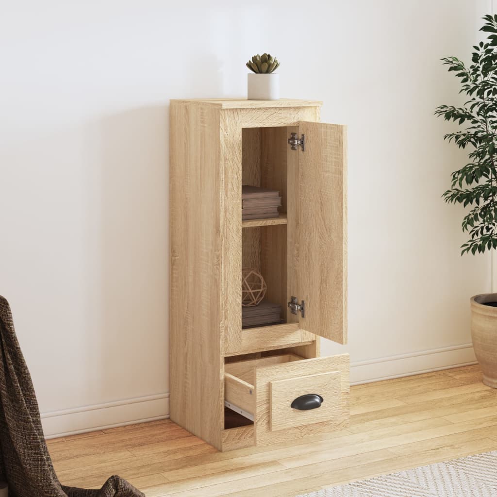 Hoge kast 36x35,5x103,5 cm bewerkt hout sonoma eikenkleurig is nu te koop bij PeponiXL, paradijselijk wonen!