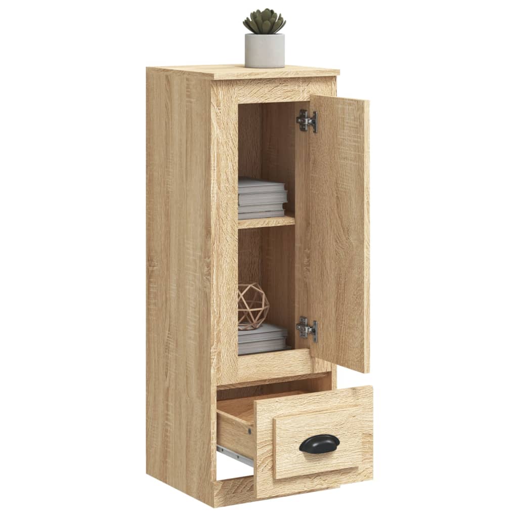 Hoge kast 36x35,5x103,5 cm bewerkt hout sonoma eikenkleurig is nu te koop bij PeponiXL, paradijselijk wonen!