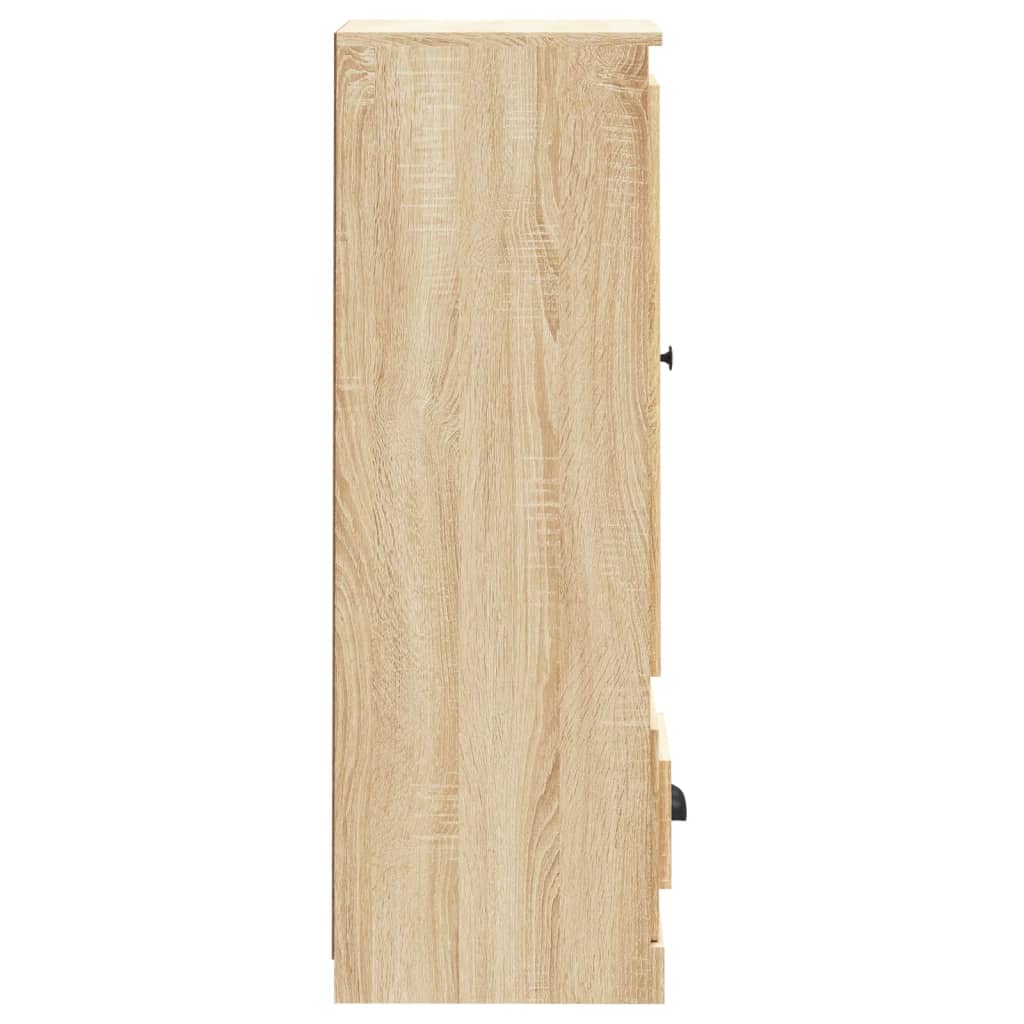 Hoge kast 36x35,5x103,5 cm bewerkt hout sonoma eikenkleurig is nu te koop bij PeponiXL, paradijselijk wonen!