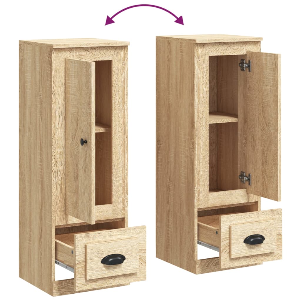 Hoge kast 36x35,5x103,5 cm bewerkt hout sonoma eikenkleurig is nu te koop bij PeponiXL, paradijselijk wonen!