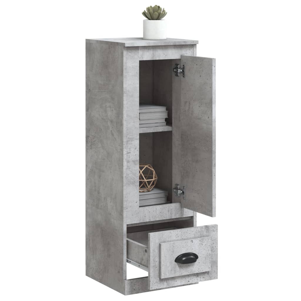 Hoge kast 36x35,5x103,5 cm bewerkt hout betongrijs is nu te koop bij PeponiXL, paradijselijk wonen!