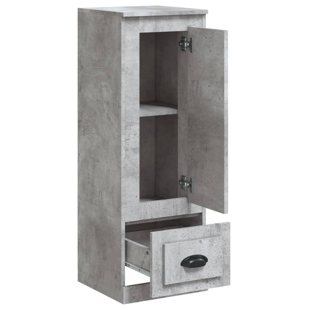 Hoge kast 36x35,5x103,5 cm bewerkt hout betongrijs is nu te koop bij PeponiXL, paradijselijk wonen!