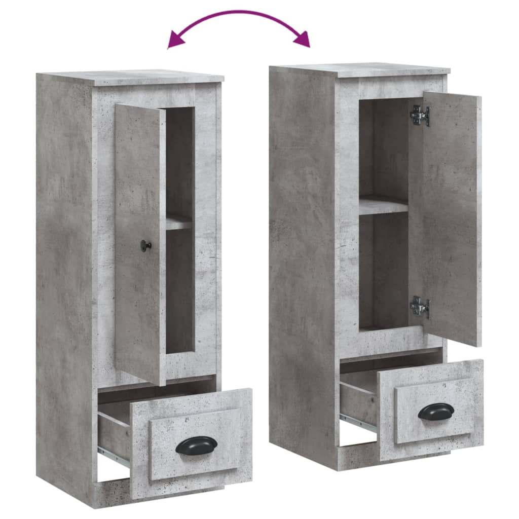 Hoge kast 36x35,5x103,5 cm bewerkt hout betongrijs is nu te koop bij PeponiXL, paradijselijk wonen!