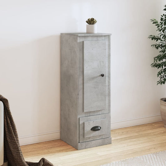 Hoge kast 36x35,5x103,5 cm bewerkt hout betongrijs is nu te koop bij PeponiXL, paradijselijk wonen!