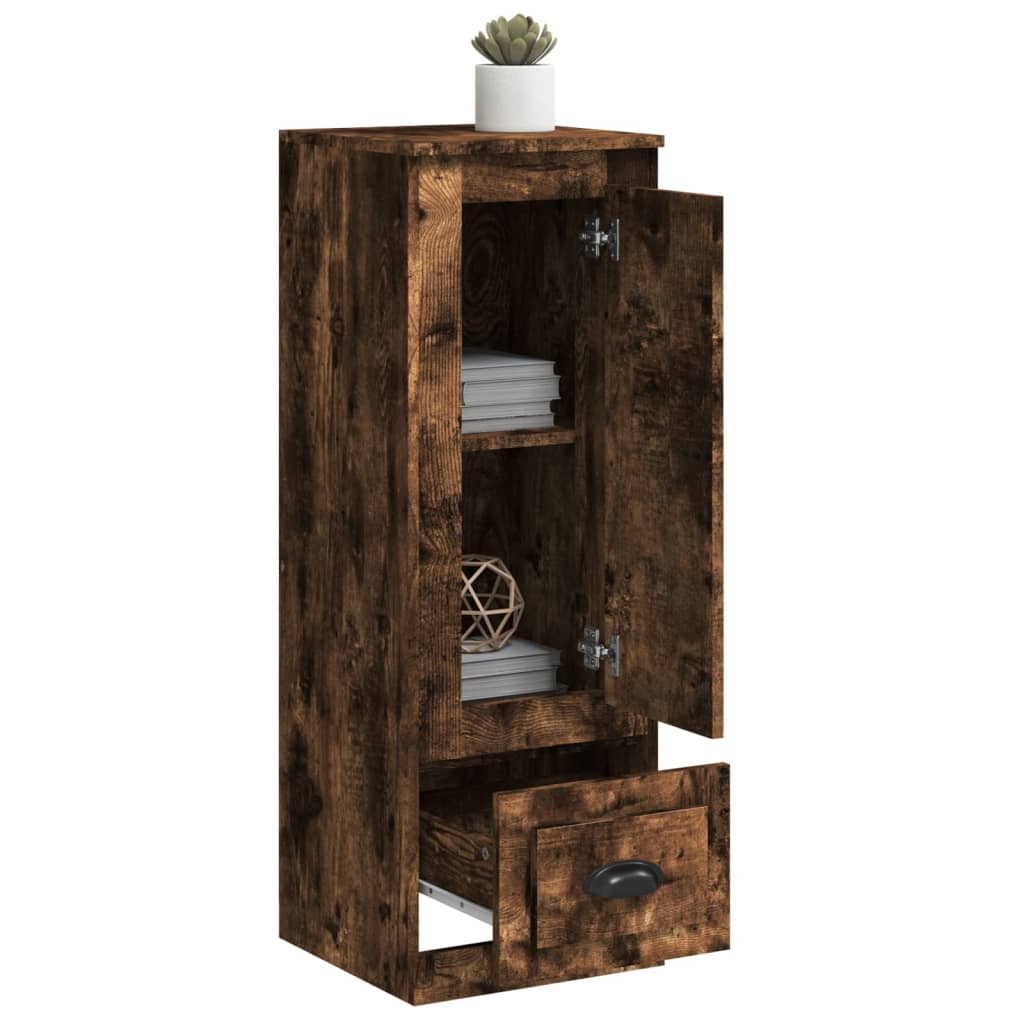 Hoge kast 36x35,5x103,5 cm bewerkt hout gerookt eikenkleurig is nu te koop bij PeponiXL, paradijselijk wonen!