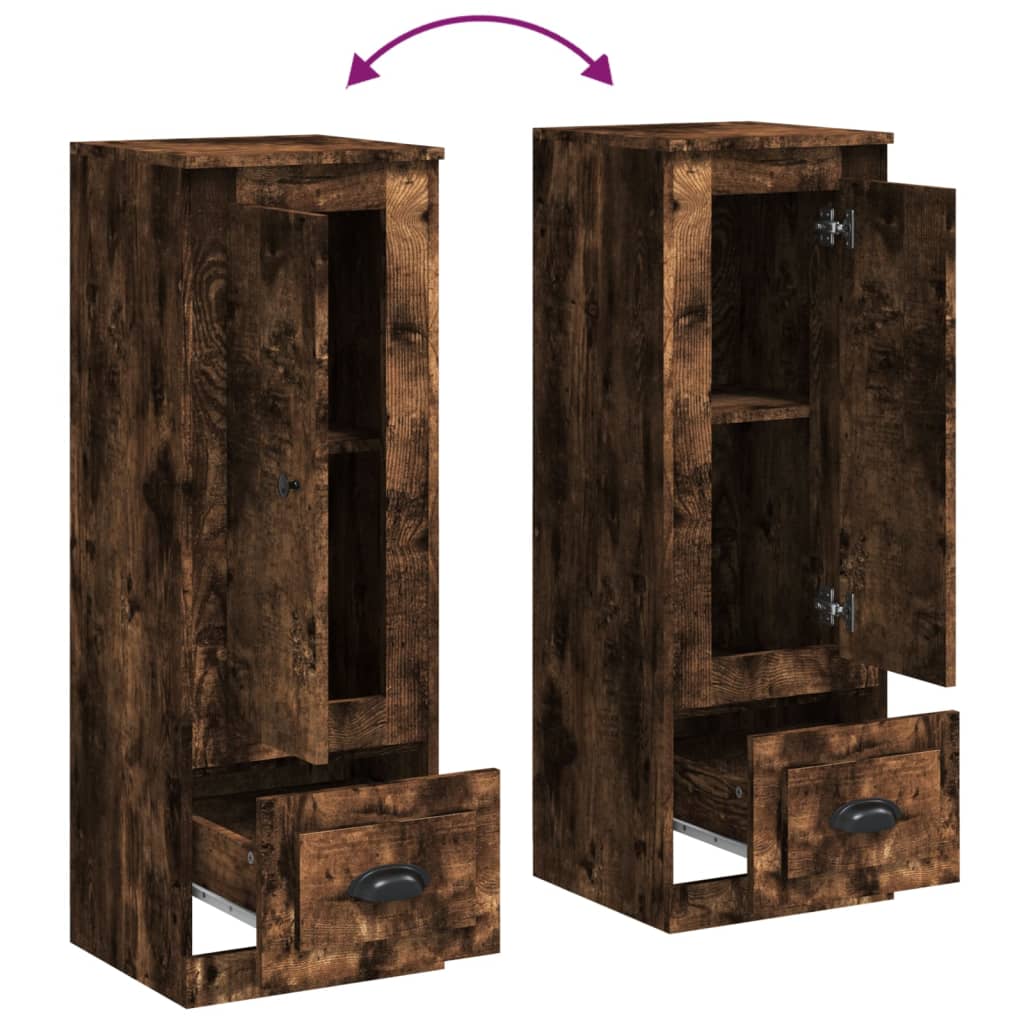 Hoge kast 36x35,5x103,5 cm bewerkt hout gerookt eikenkleurig is nu te koop bij PeponiXL, paradijselijk wonen!