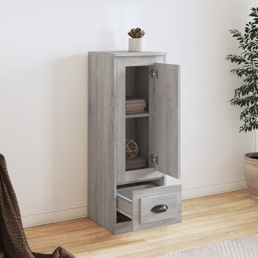 Hoge kast 36x35,5x103,5 cm bewerkt hout grijs sonoma eikenkleur is nu te koop bij PeponiXL, paradijselijk wonen!