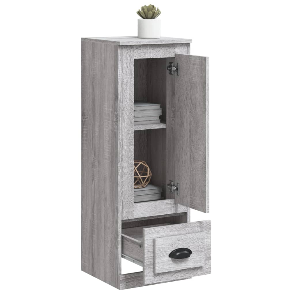 Hoge kast 36x35,5x103,5 cm bewerkt hout grijs sonoma eikenkleur is nu te koop bij PeponiXL, paradijselijk wonen!