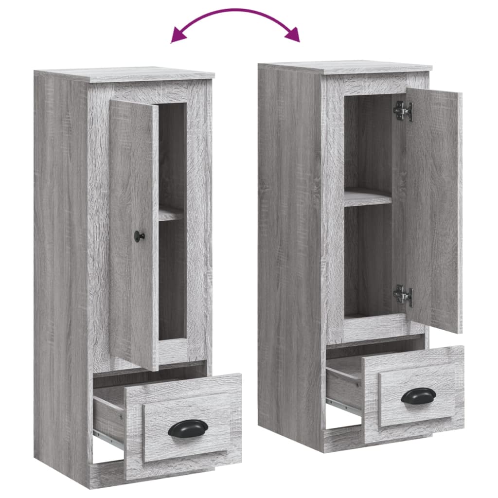 Hoge kast 36x35,5x103,5 cm bewerkt hout grijs sonoma eikenkleur is nu te koop bij PeponiXL, paradijselijk wonen!