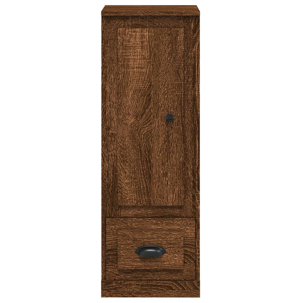 Hoge kast 36x35,5x103,5 cm bewerkt hout bruin eikenkleur is nu te koop bij PeponiXL, paradijselijk wonen!