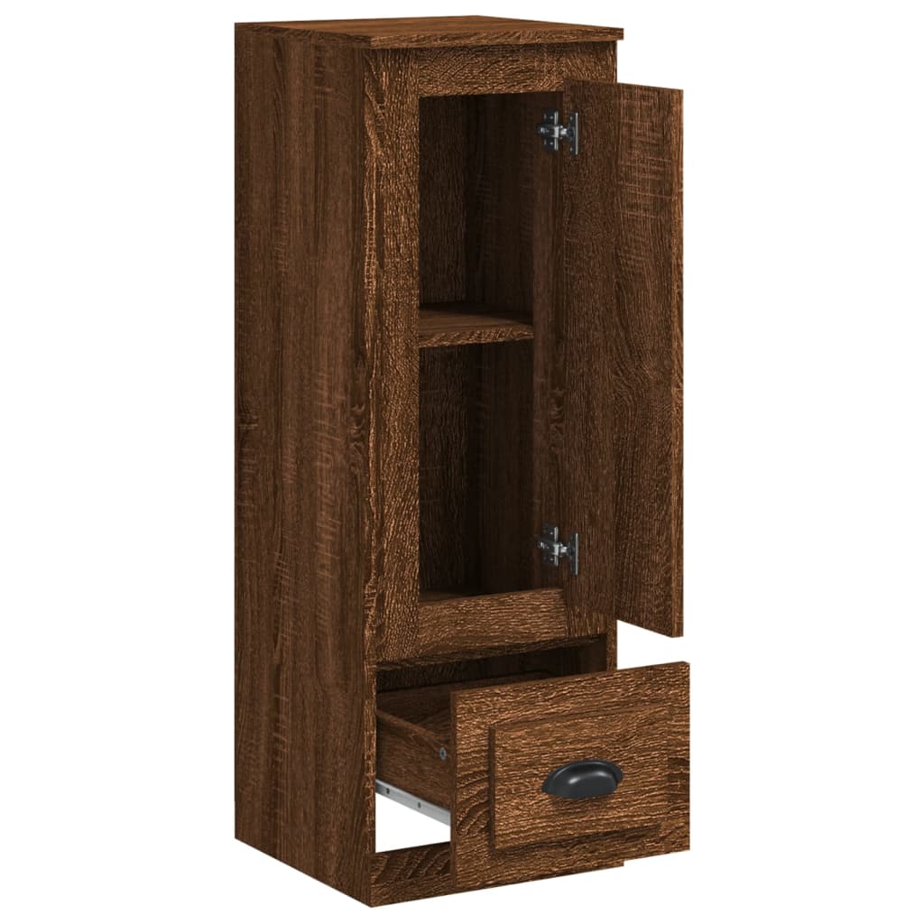 Hoge kast 36x35,5x103,5 cm bewerkt hout bruin eikenkleur is nu te koop bij PeponiXL, paradijselijk wonen!
