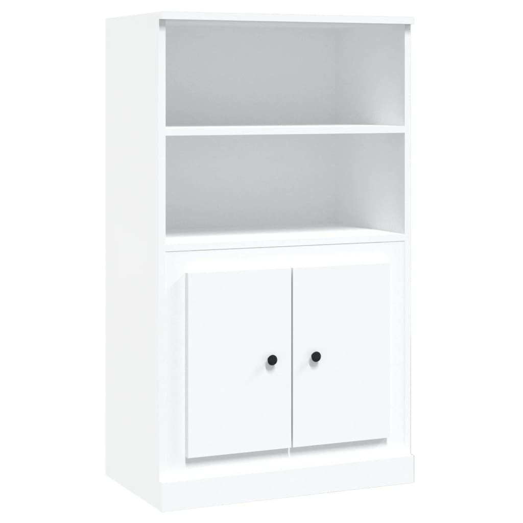 Hoge kast 60x35,5x103,5 cm bewerkt hout wit is nu te koop bij PeponiXL, paradijselijk wonen!