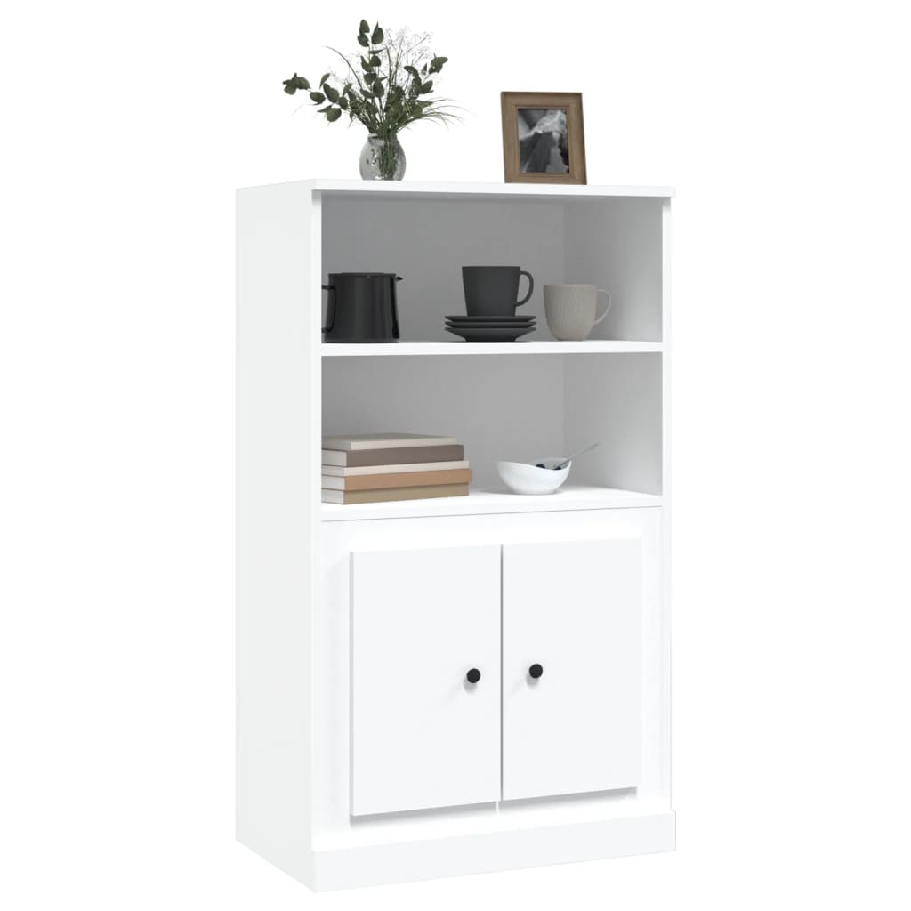 Hoge kast 60x35,5x103,5 cm bewerkt hout wit is nu te koop bij PeponiXL, paradijselijk wonen!