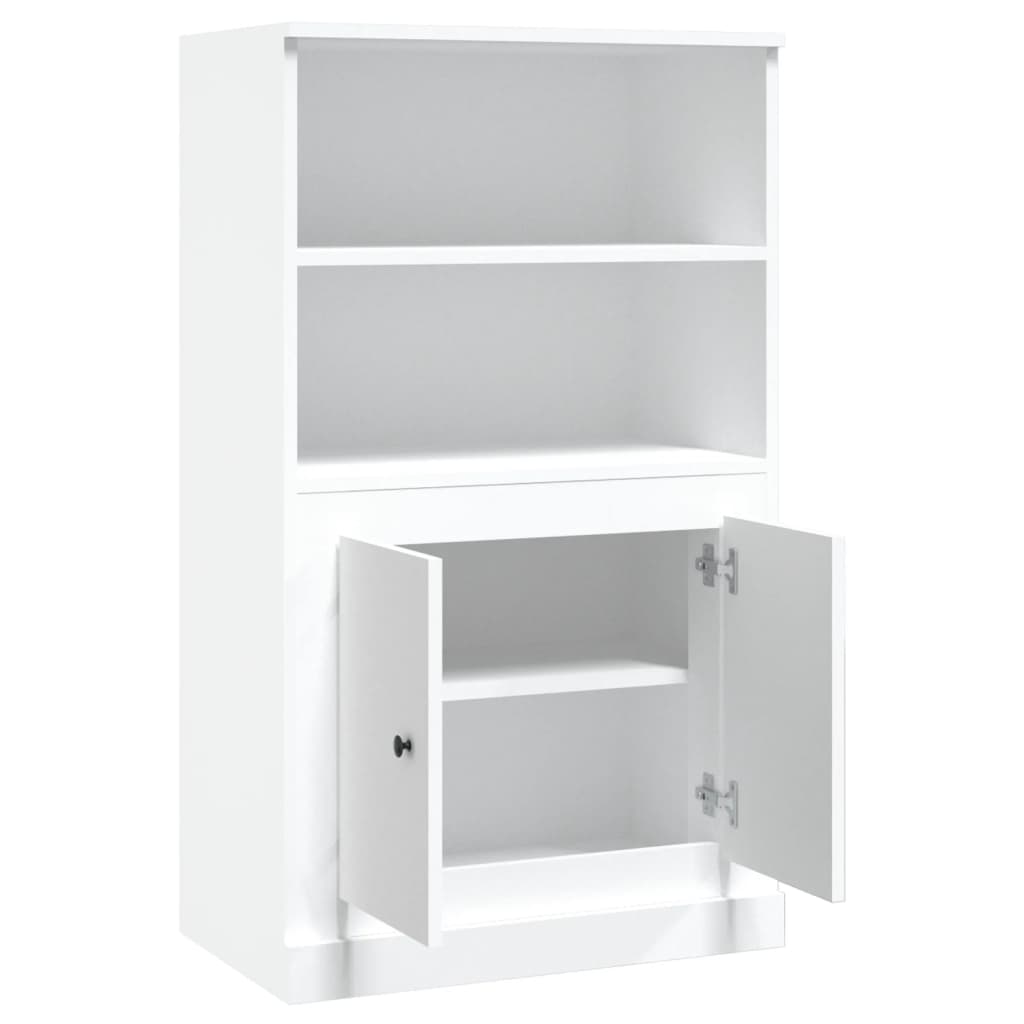 Hoge kast 60x35,5x103,5 cm bewerkt hout wit is nu te koop bij PeponiXL, paradijselijk wonen!