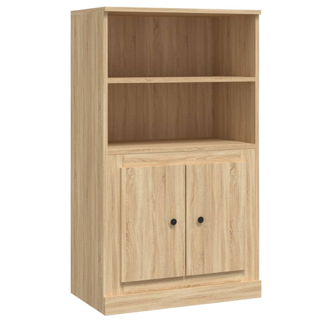 Hoge kast 60x35,5x103,5 cm bewerkt hout sonoma eikenkleurig is nu te koop bij PeponiXL, paradijselijk wonen!