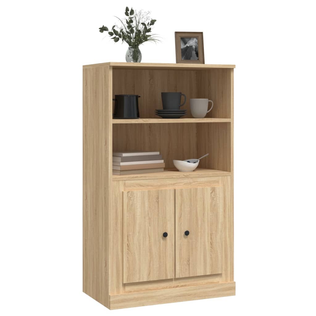 Hoge kast 60x35,5x103,5 cm bewerkt hout sonoma eikenkleurig is nu te koop bij PeponiXL, paradijselijk wonen!