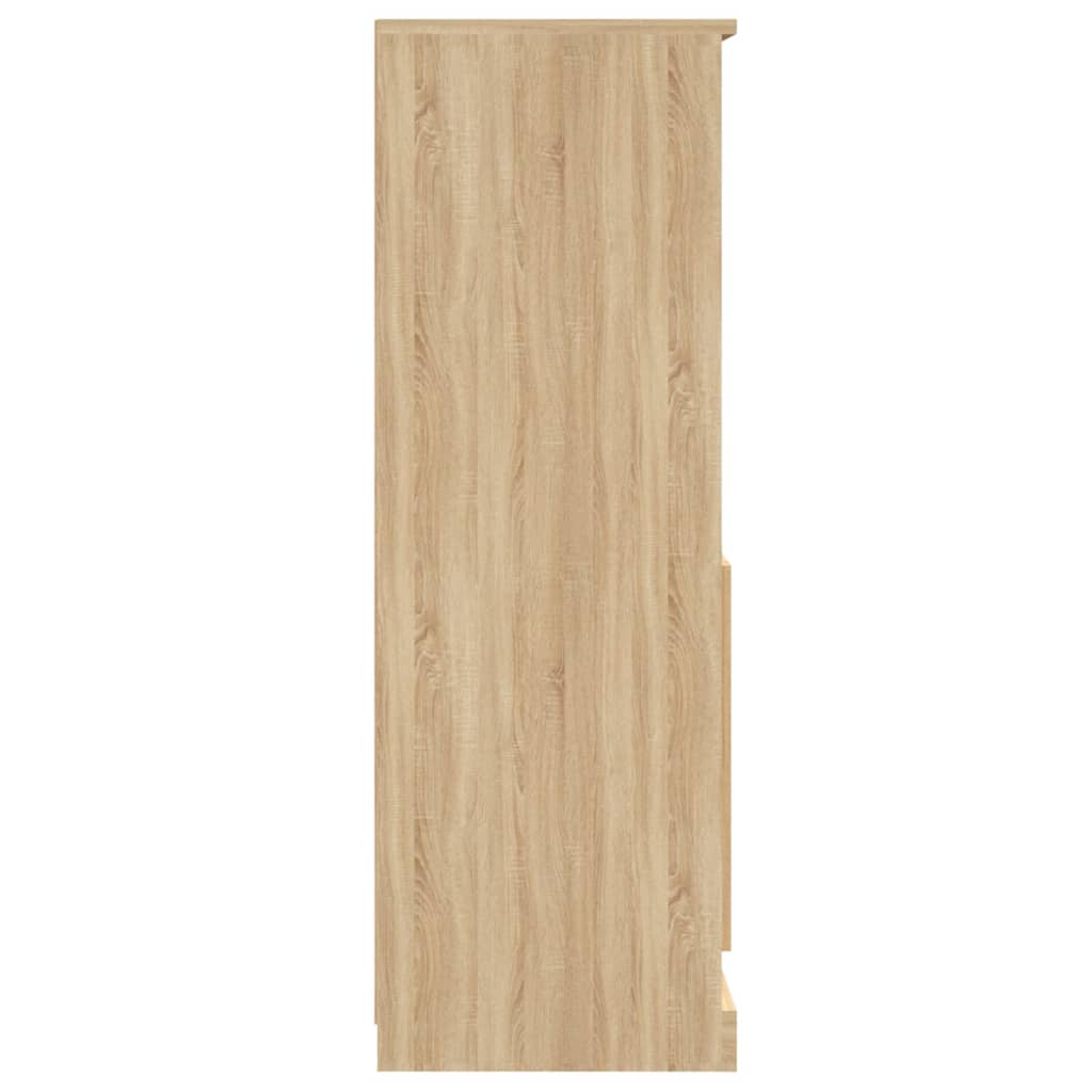 Hoge kast 60x35,5x103,5 cm bewerkt hout sonoma eikenkleurig is nu te koop bij PeponiXL, paradijselijk wonen!