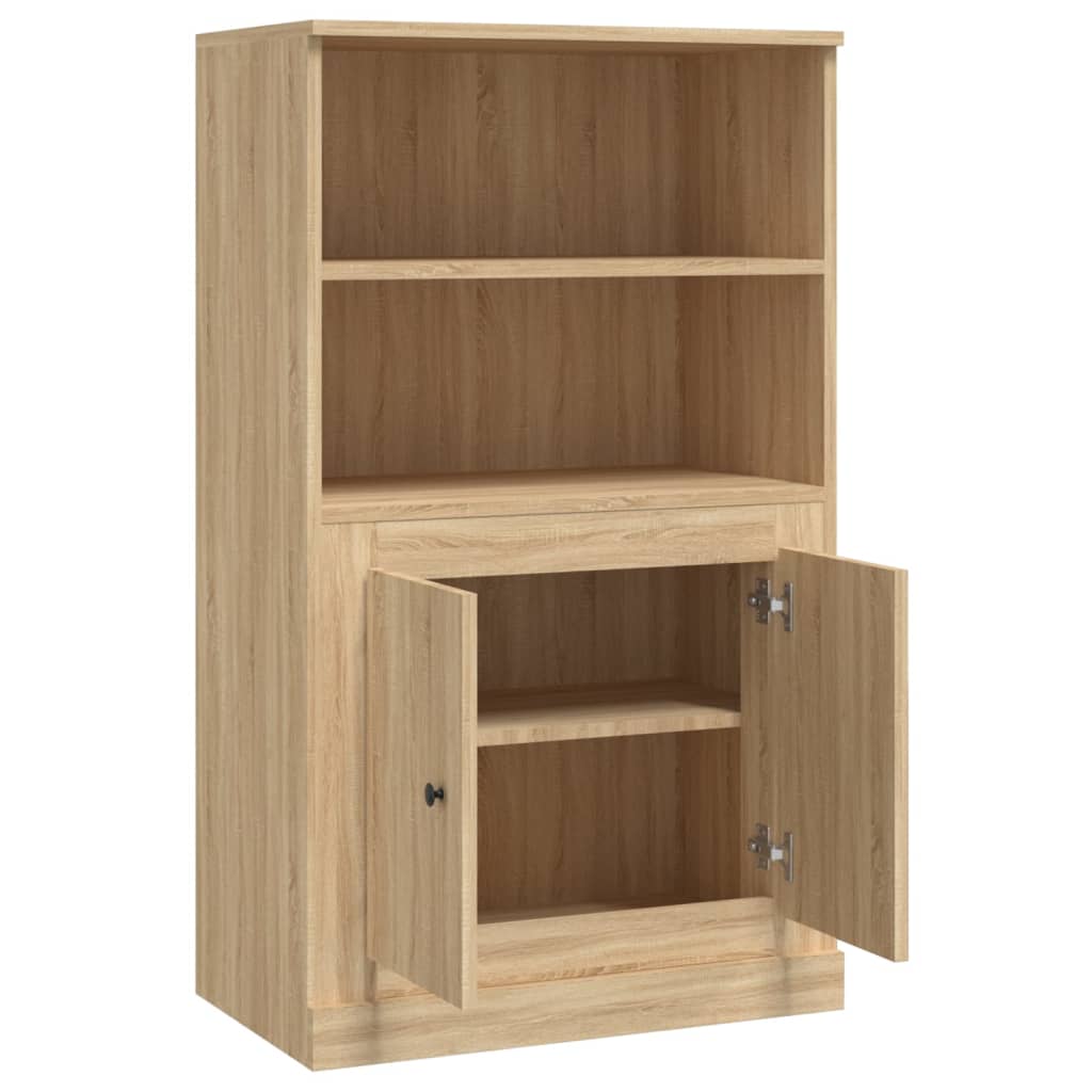 Hoge kast 60x35,5x103,5 cm bewerkt hout sonoma eikenkleurig is nu te koop bij PeponiXL, paradijselijk wonen!