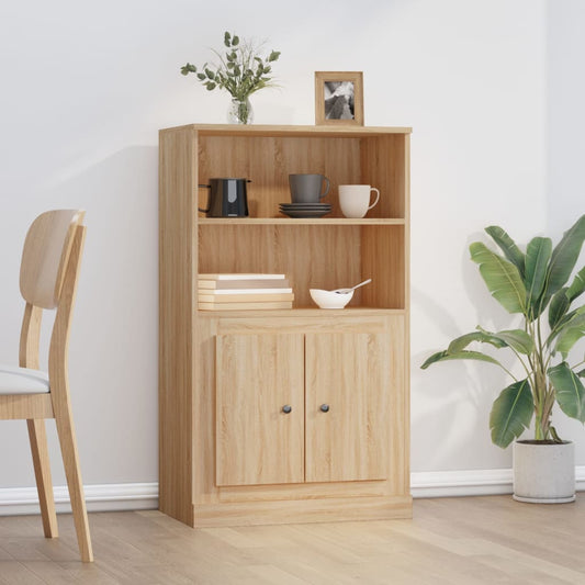 Hoge kast 60x35,5x103,5 cm bewerkt hout sonoma eikenkleurig is nu te koop bij PeponiXL, paradijselijk wonen!