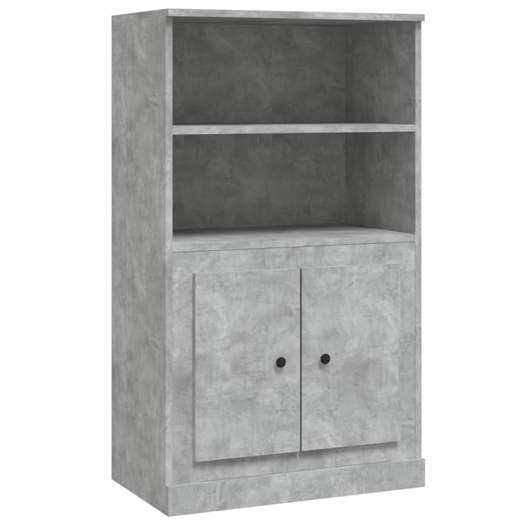 Hoge kast 60x35,5x103,5 cm bewerkt hout betongrijs is nu te koop bij PeponiXL, paradijselijk wonen!
