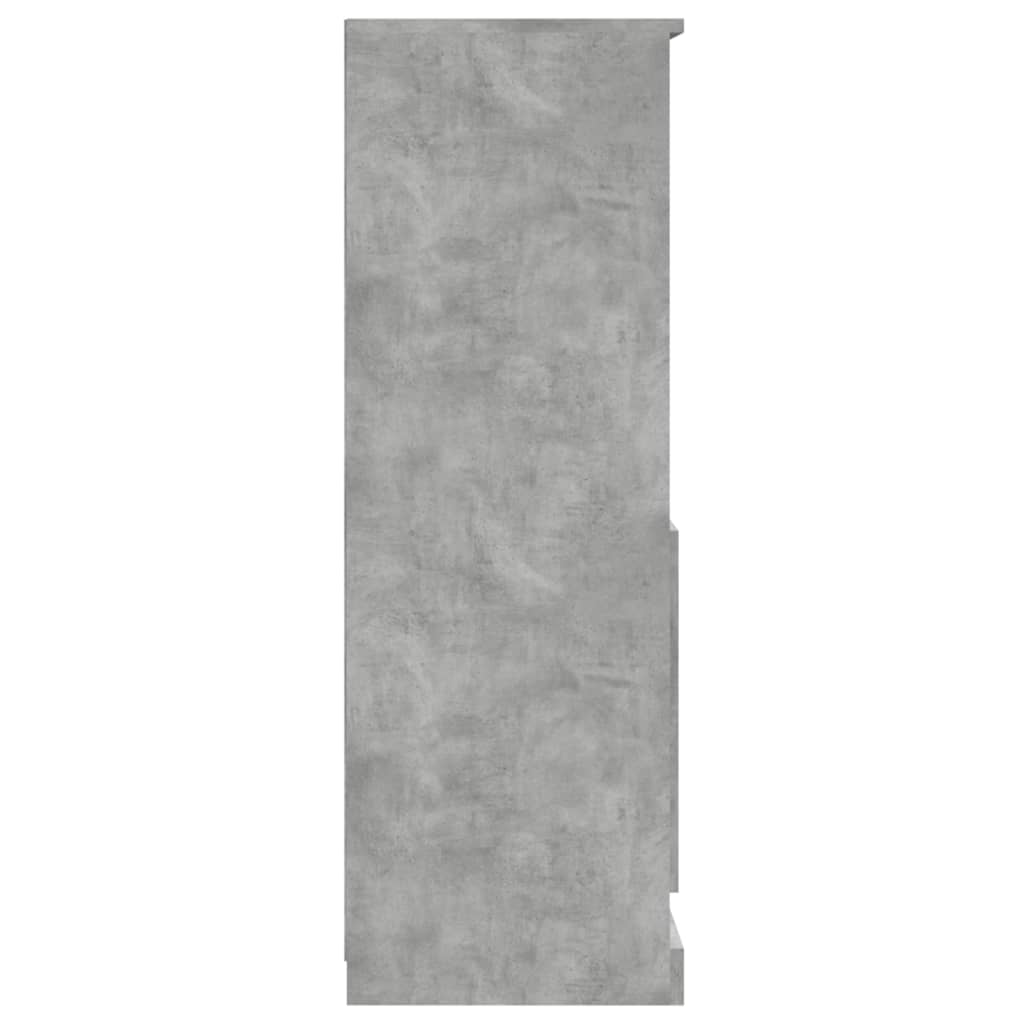 Hoge kast 60x35,5x103,5 cm bewerkt hout betongrijs is nu te koop bij PeponiXL, paradijselijk wonen!