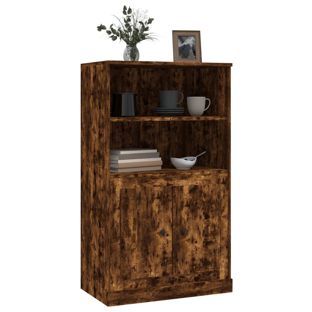Hoge kast 60x35,5x103,5 cm bewerkt hout gerookt eikenkleurig is nu te koop bij PeponiXL, paradijselijk wonen!