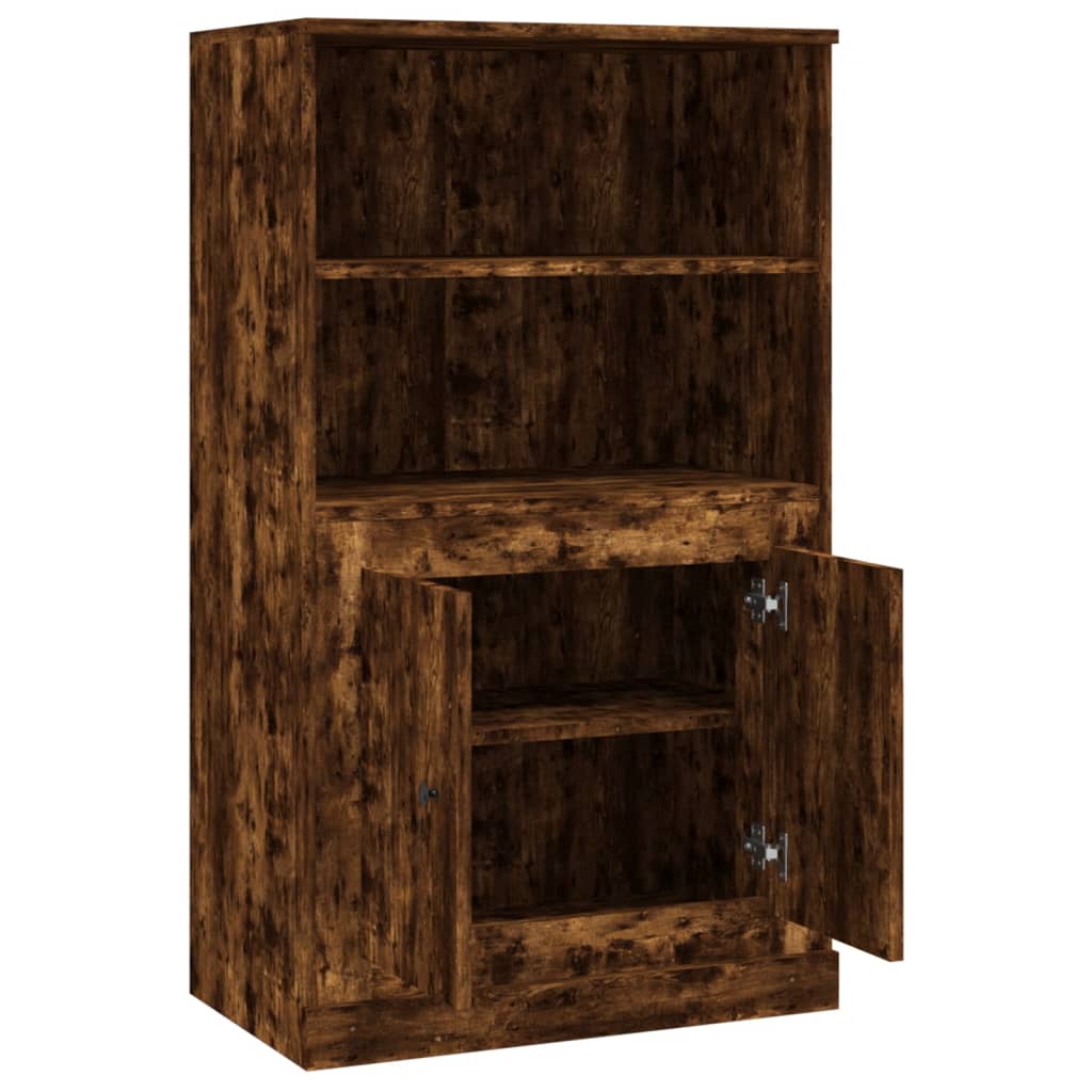 Hoge kast 60x35,5x103,5 cm bewerkt hout gerookt eikenkleurig is nu te koop bij PeponiXL, paradijselijk wonen!