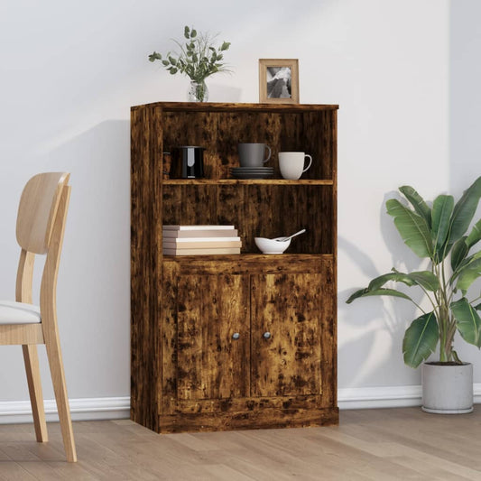 Hoge kast 60x35,5x103,5 cm bewerkt hout gerookt eikenkleurig is nu te koop bij PeponiXL, paradijselijk wonen!