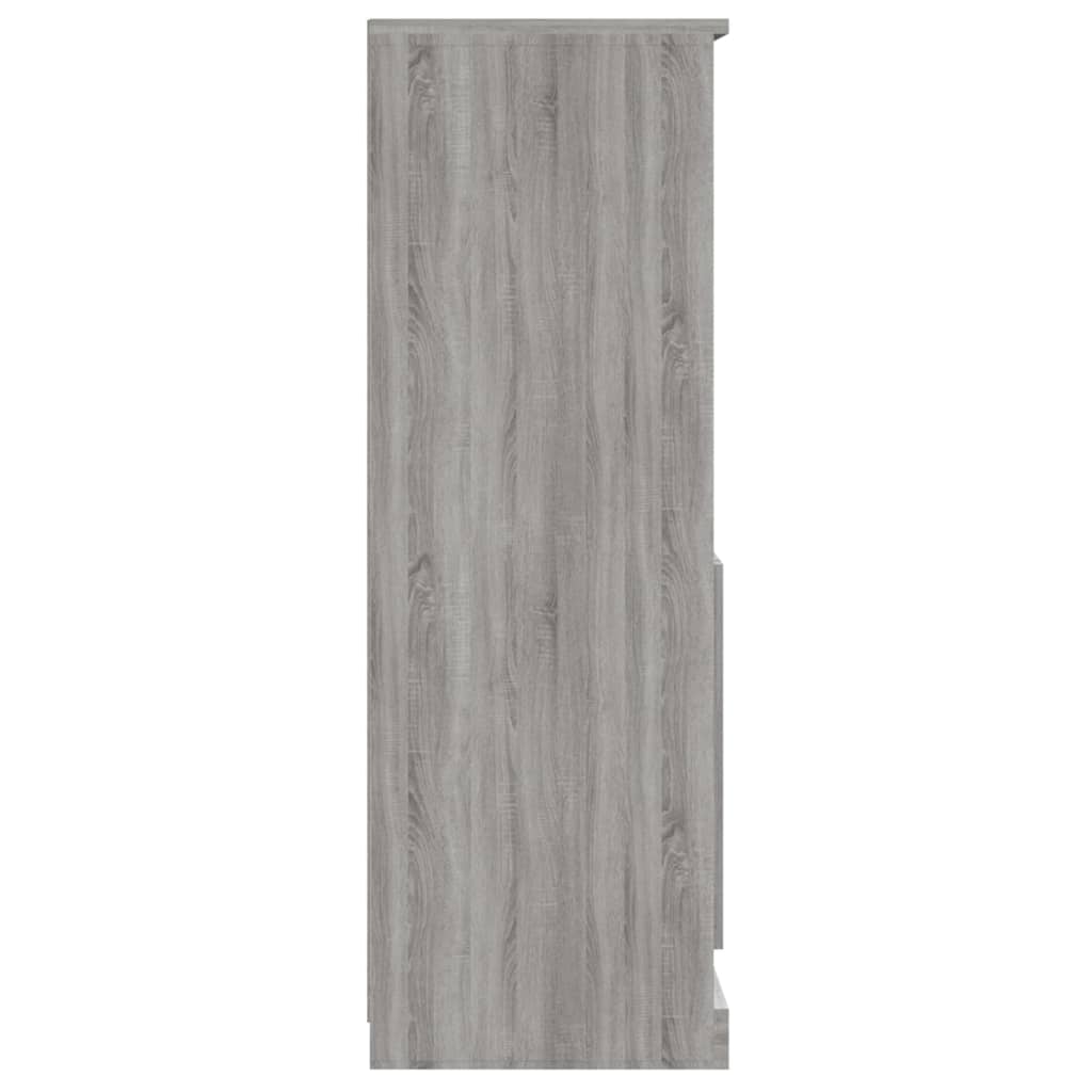 Hoge kast 60x35,5x103,5 cm bewerkt hout grijs sonoma eikenkleur is nu te koop bij PeponiXL, paradijselijk wonen!