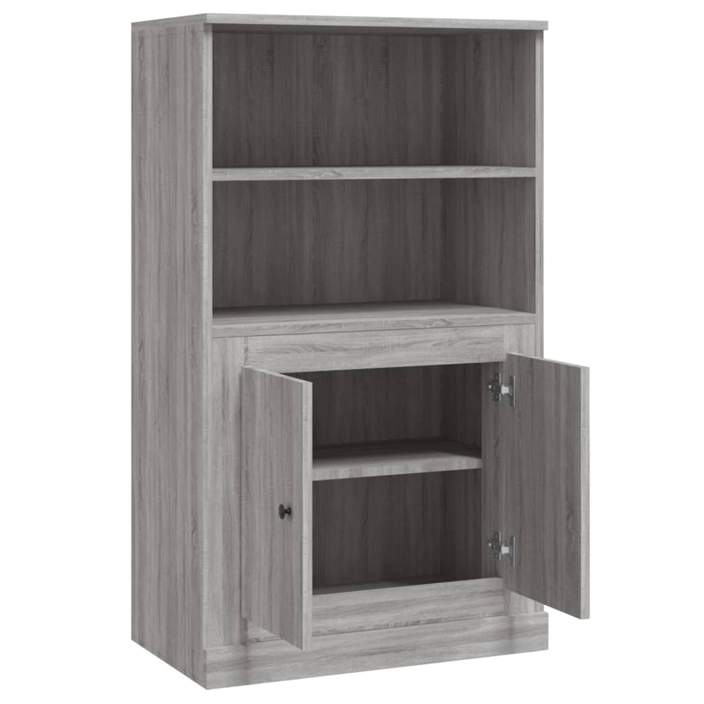 Hoge kast 60x35,5x103,5 cm bewerkt hout grijs sonoma eikenkleur is nu te koop bij PeponiXL, paradijselijk wonen!