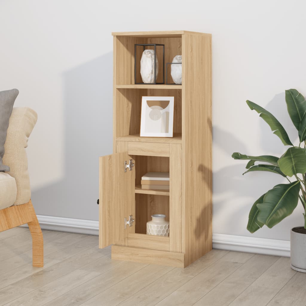 Hoge kast 36x35,5x103,5 cm bewerkt hout sonoma eikenkleurig is nu te koop bij PeponiXL, paradijselijk wonen!