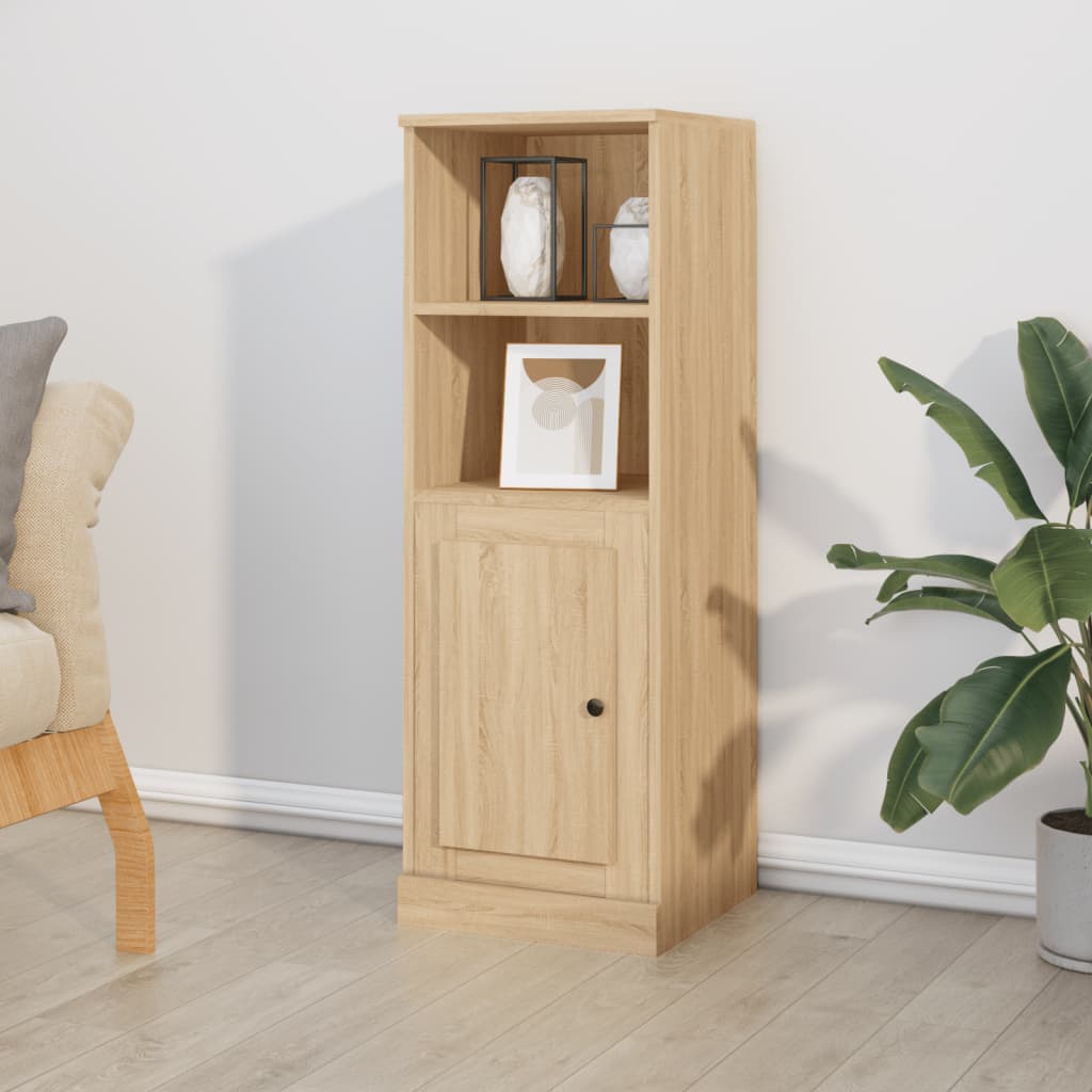Hoge kast 36x35,5x103,5 cm bewerkt hout sonoma eikenkleurig is nu te koop bij PeponiXL, paradijselijk wonen!