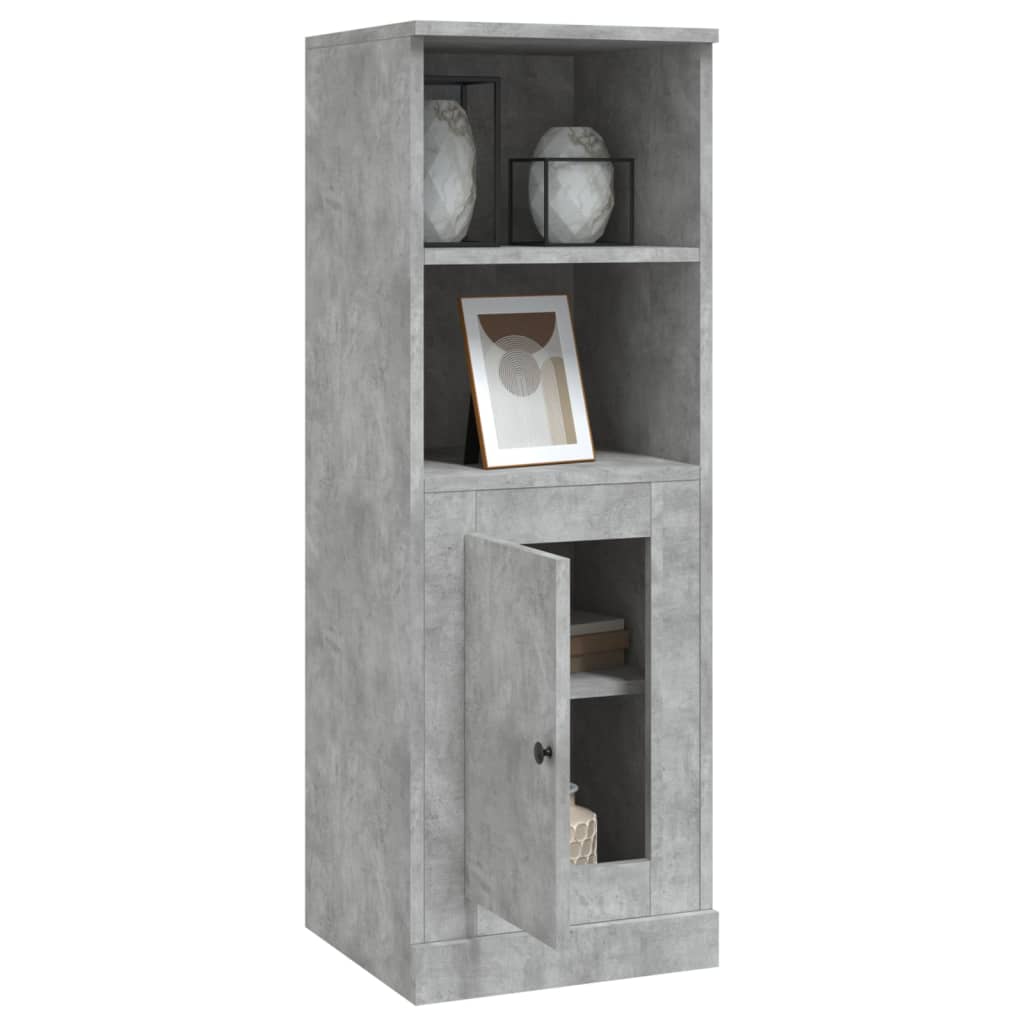 Hoge kast 36x35,5x103,5 cm bewerkt hout betongrijs is nu te koop bij PeponiXL, paradijselijk wonen!