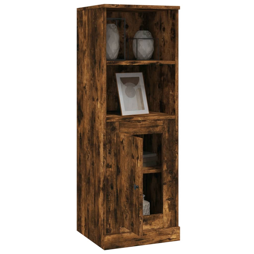 Hoge kast 36x35,5x103,5 cm bewerkt hout gerookt eikenkleurig is nu te koop bij PeponiXL, paradijselijk wonen!