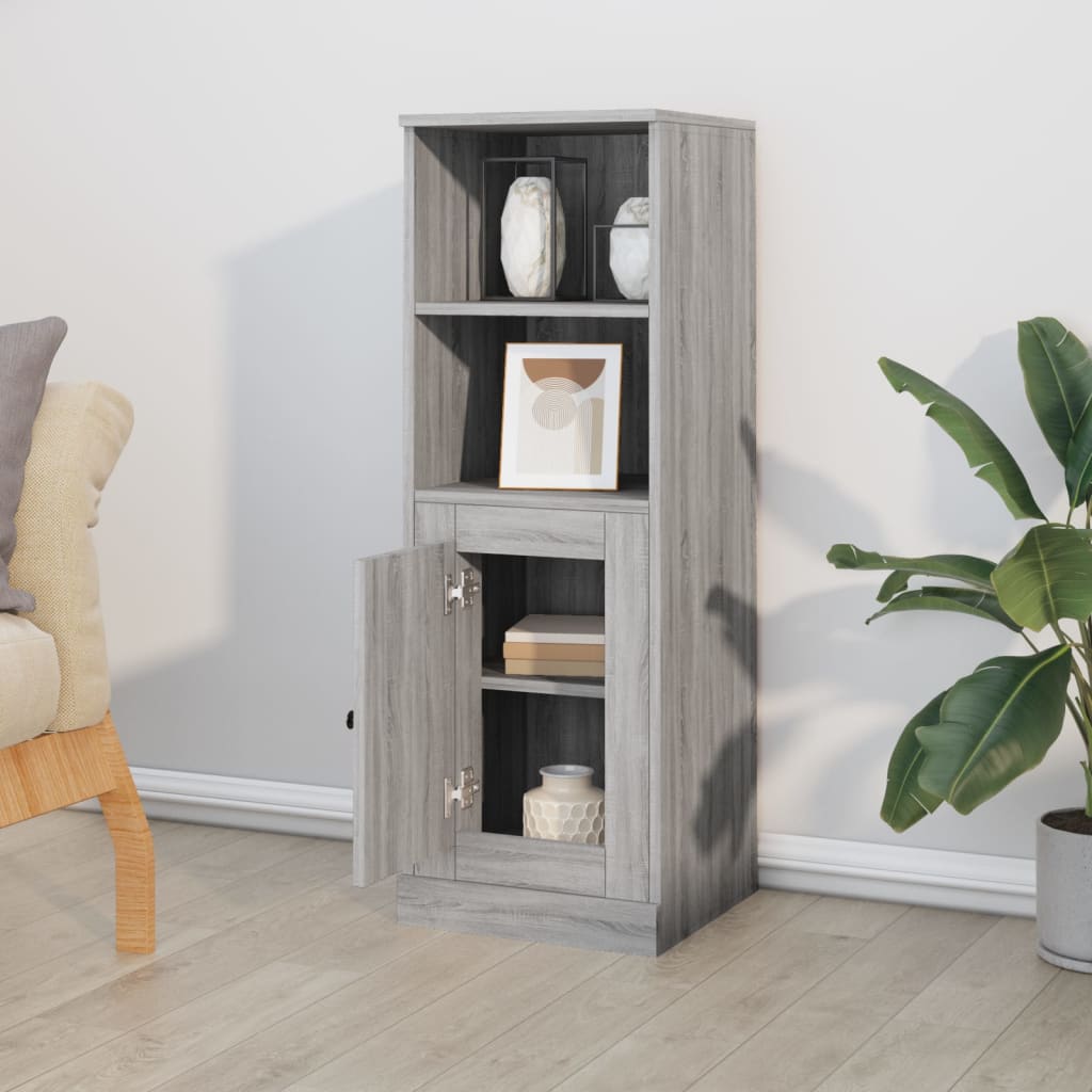 Hoge kast 36x35,5x103,5 cm bewerkt hout grijs sonoma eikenkleur is nu te koop bij PeponiXL, paradijselijk wonen!